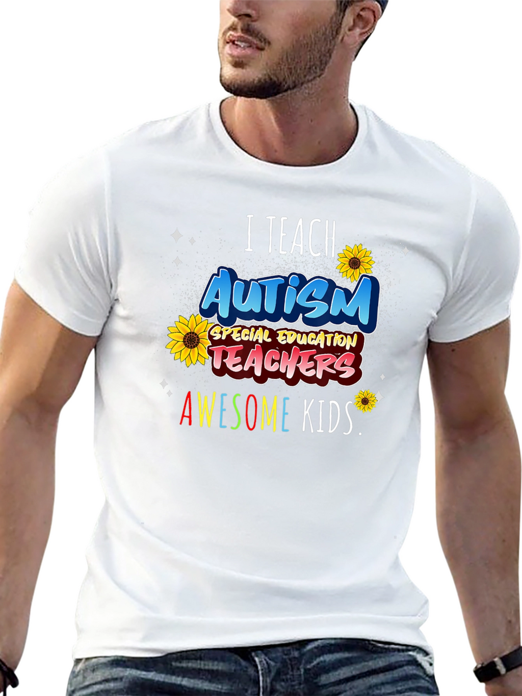 Autism Teacher T-Shirt - Awesome Kids Design