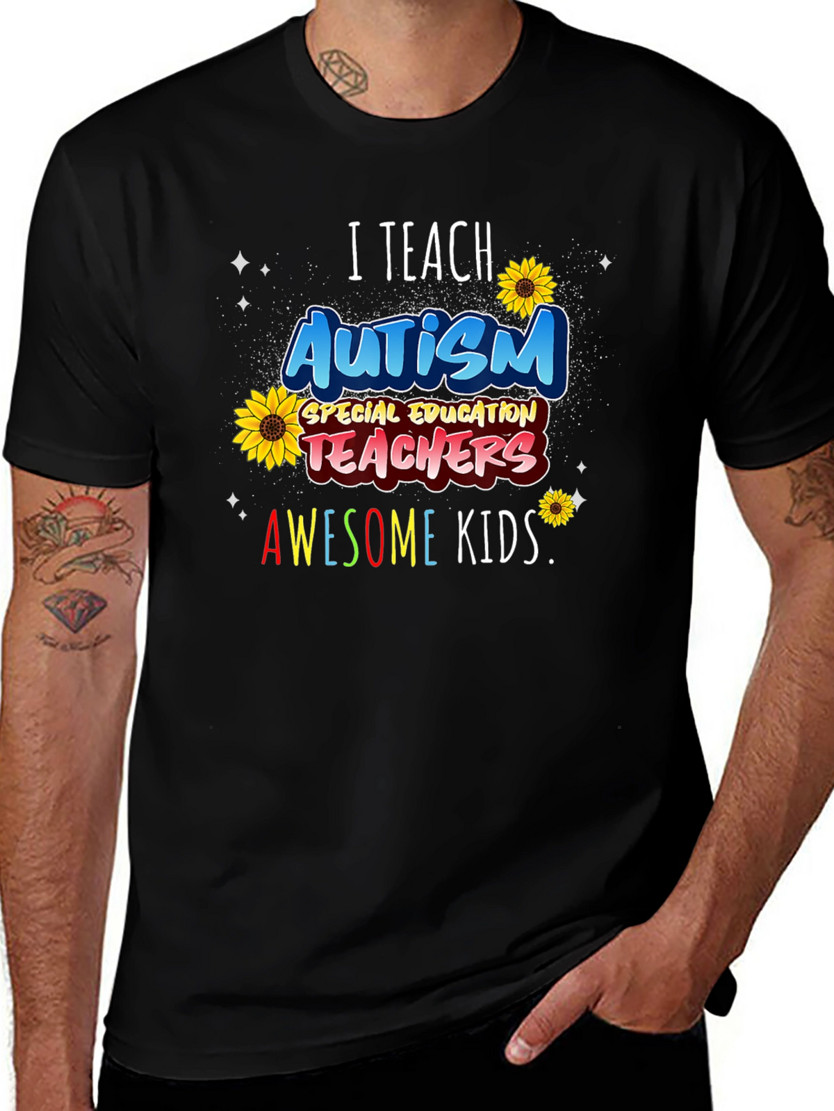 Autism Teacher T-Shirt - Awesome Kids Design
