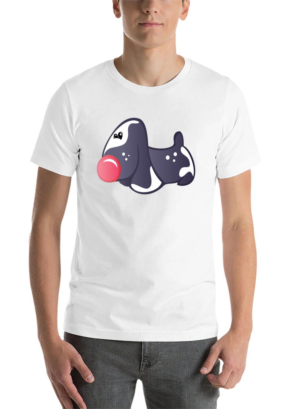 Novelty Dog Graphic Black T-Shirt