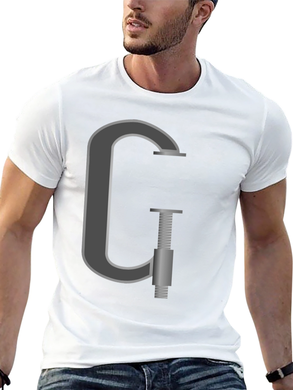 G-Clamp Graphic Tee - Black Cotton T-Shirt