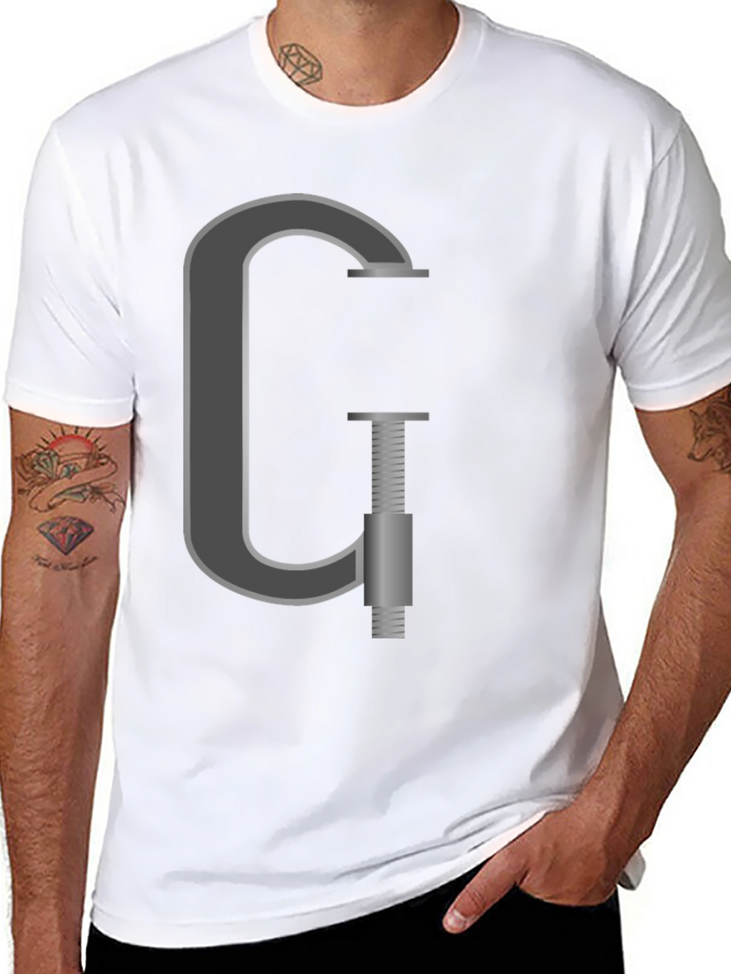 G-Clamp Graphic Tee - Black Cotton T-Shirt