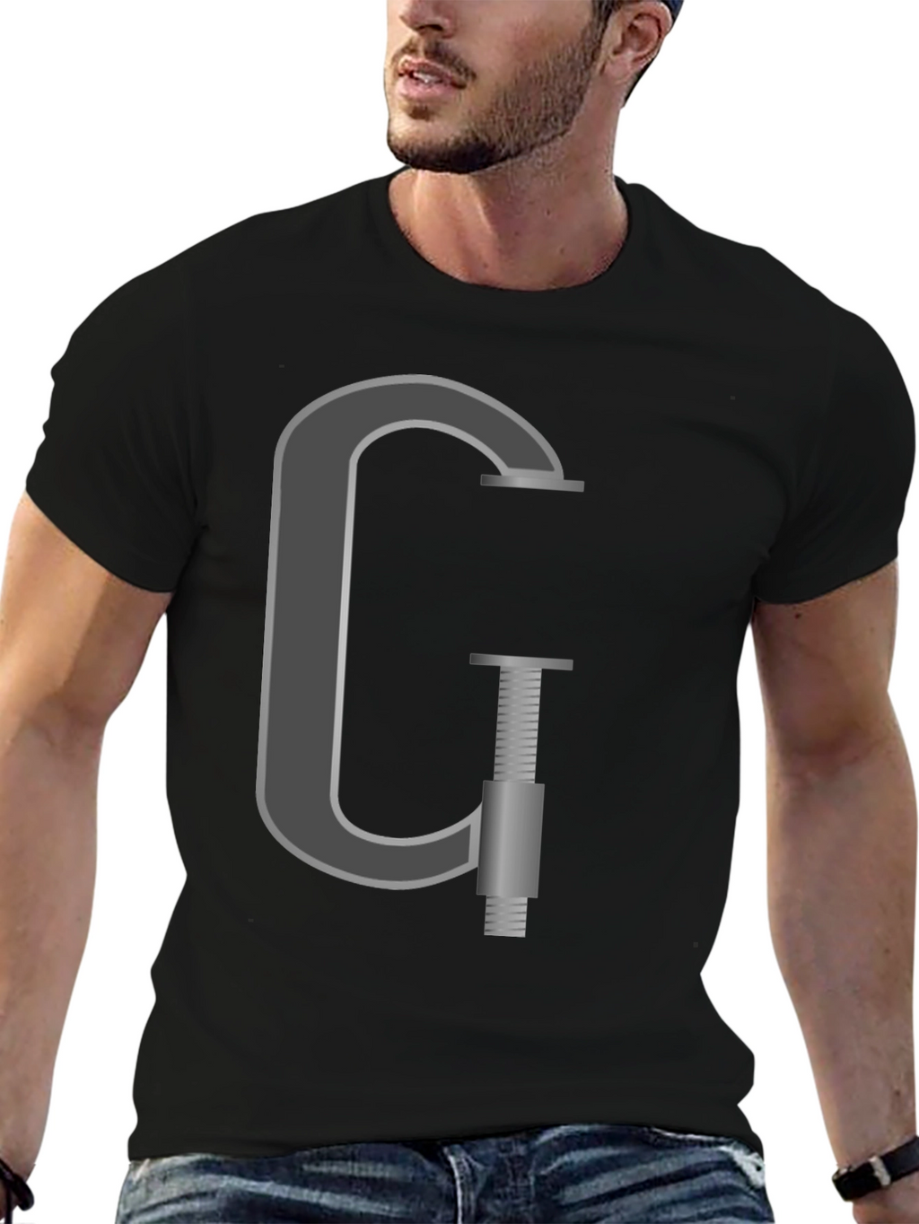 G-Clamp Graphic Tee - Black Cotton T-Shirt