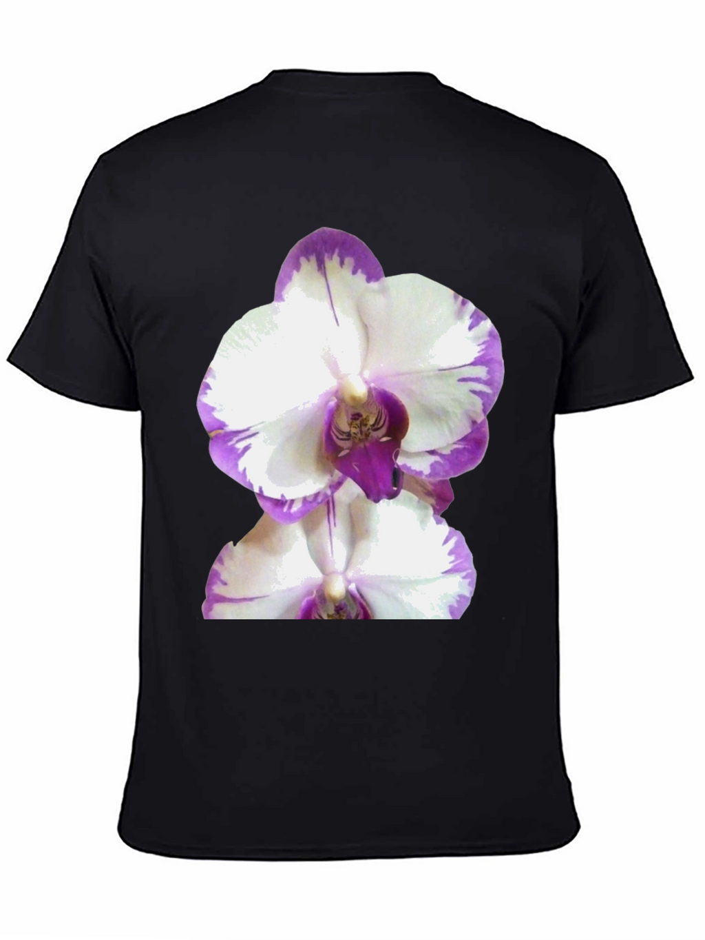 Orchid Graphic Tee - Black Cotton T-Shirt