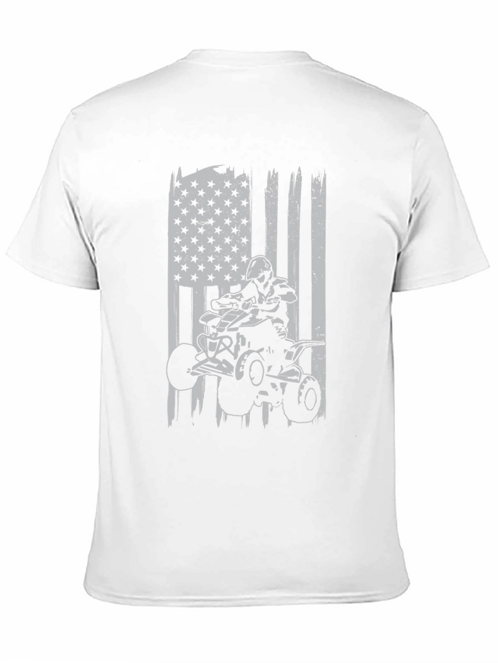ATV Rider American Flag Graphic T-Shirt