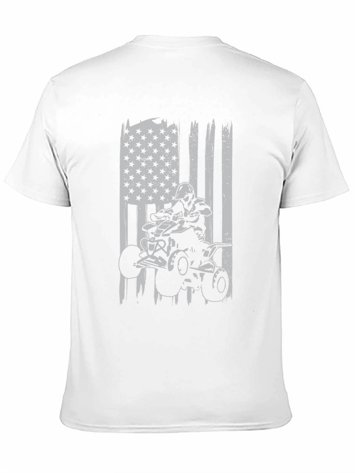 ATV Rider American Flag Graphic T-Shirt