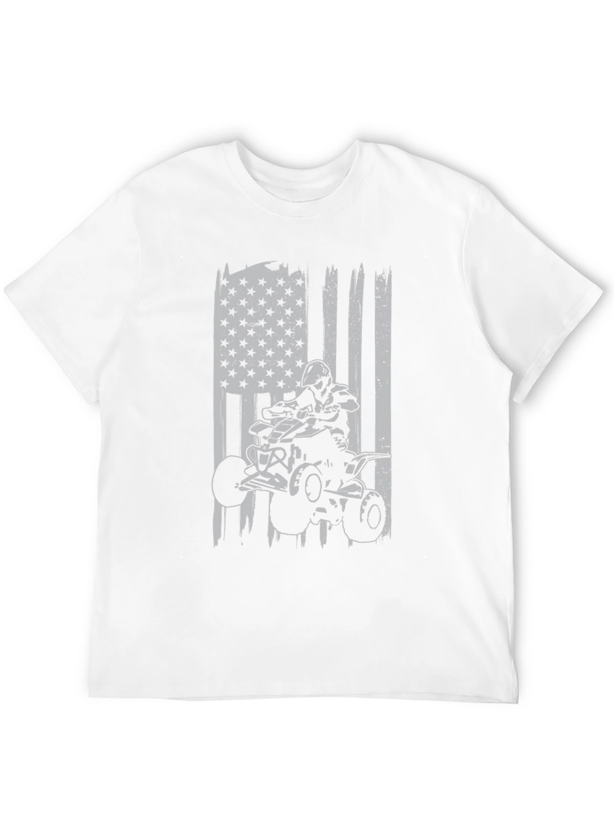 ATV Rider American Flag Graphic T-Shirt