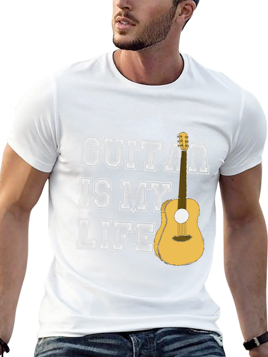 Guitar Is My Life Graphic T-Shirt - Musician Tee