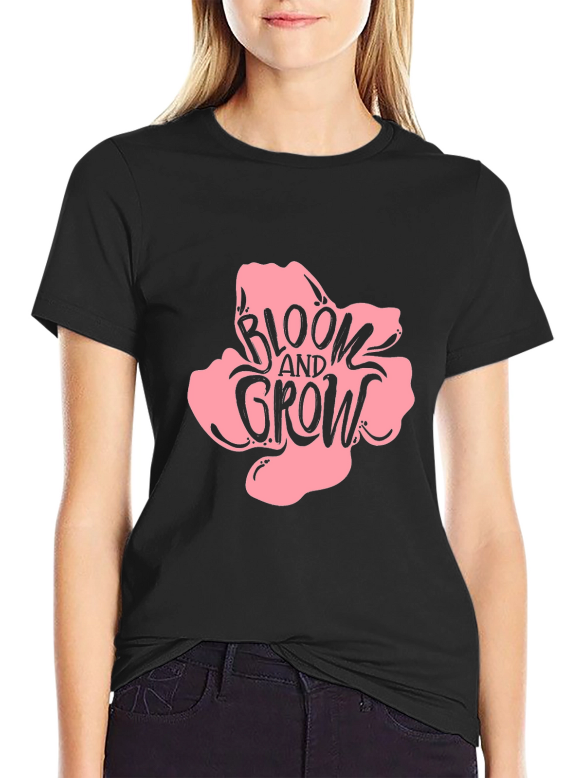 Bloom and Grow Graphic Tee - Black