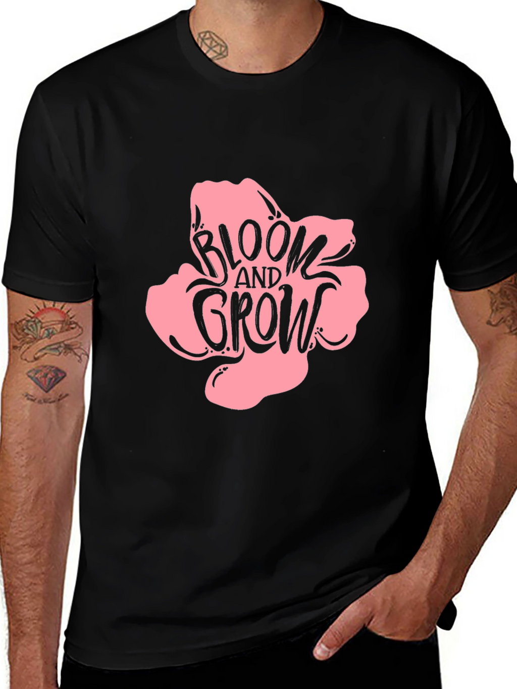 Bloom and Grow Graphic Tee - Black