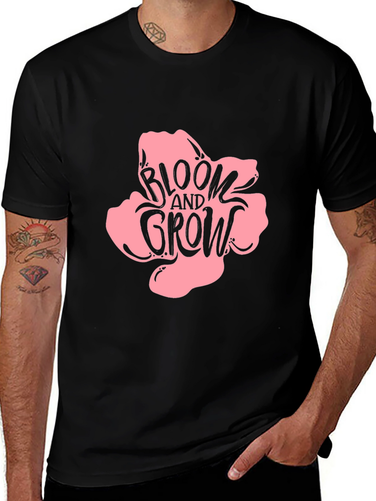Bloom and Grow Graphic Tee - Black