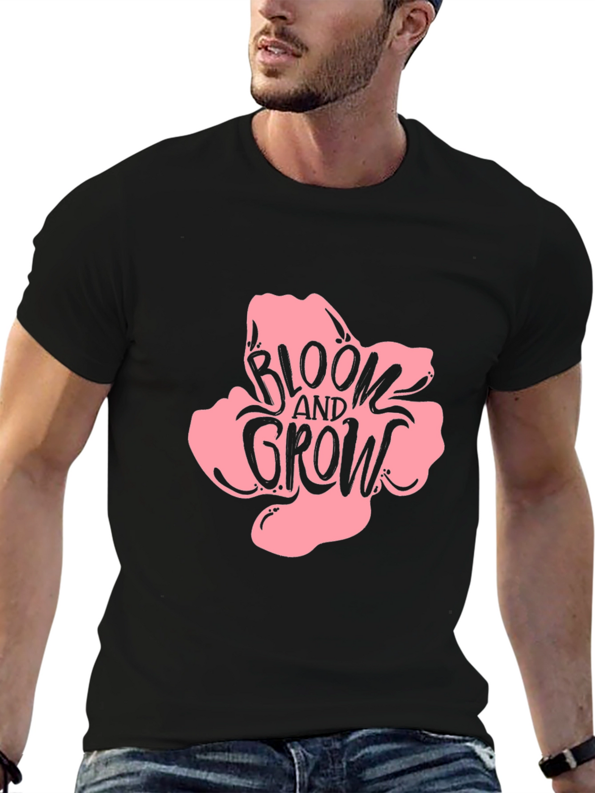 Bloom and Grow Graphic Tee - Black