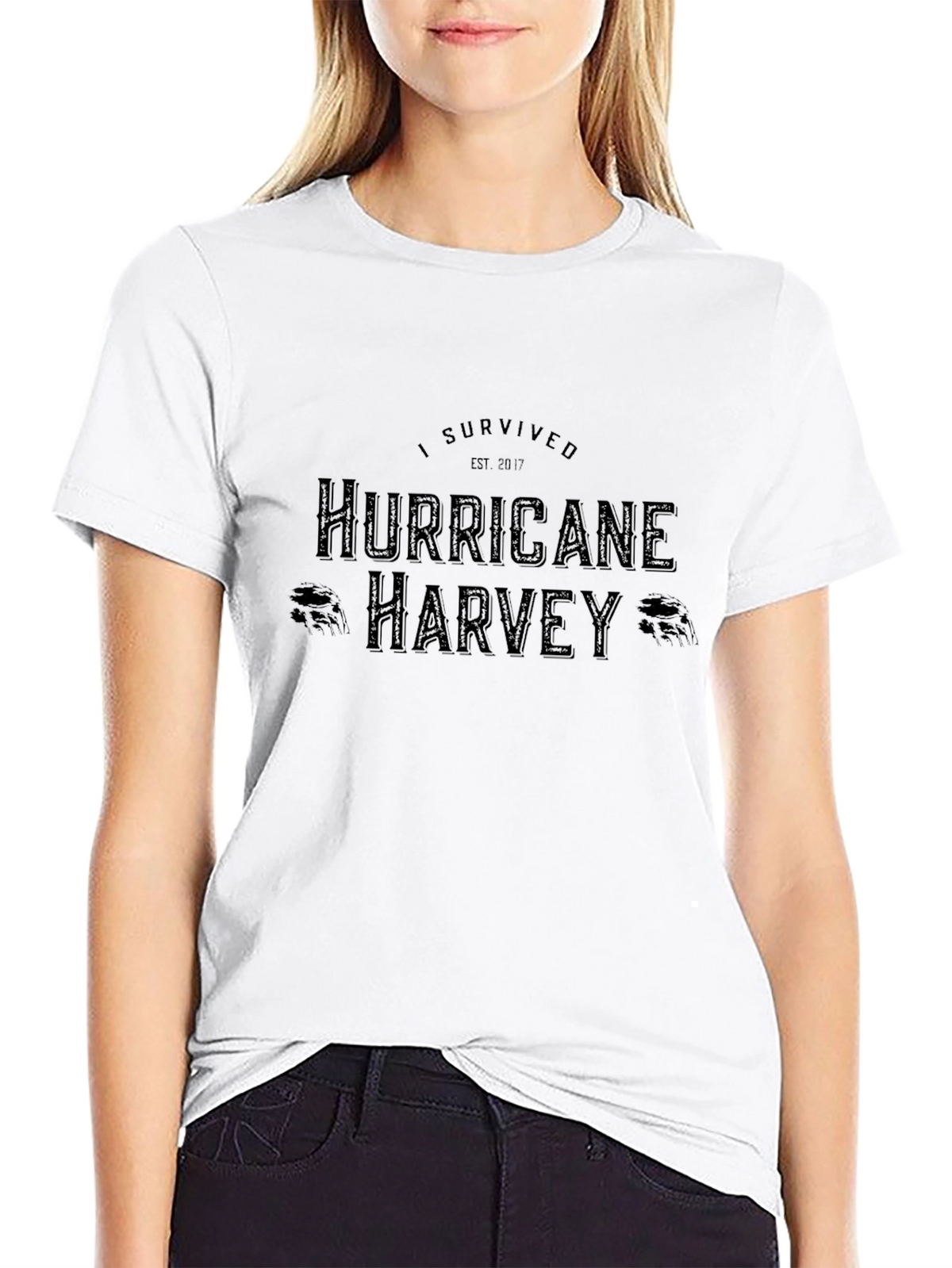 Hurricane Harvey Survivor Black T-Shirt