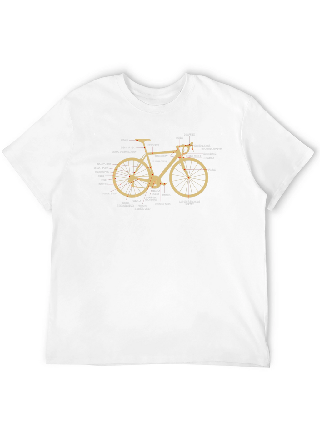 Bicycle Parts T-Shirt - Anatomy of a Bike Tee