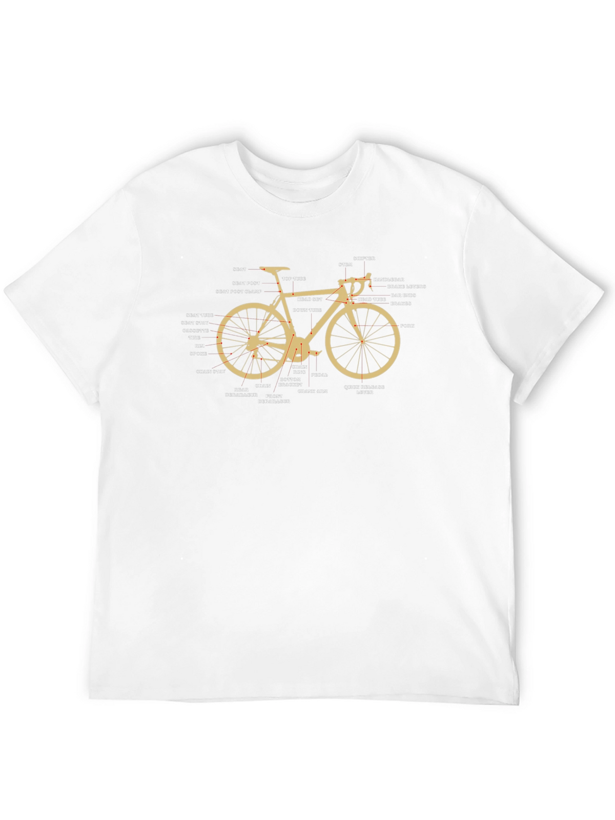 Bicycle Parts T-Shirt - Anatomy of a Bike Tee