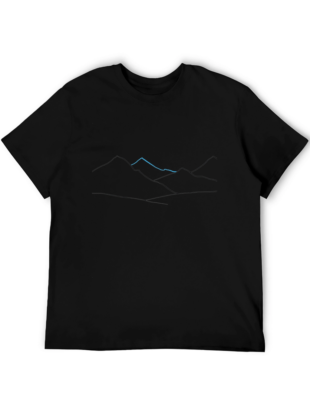 Mountain Graphic Tee - Minimalist Design Black