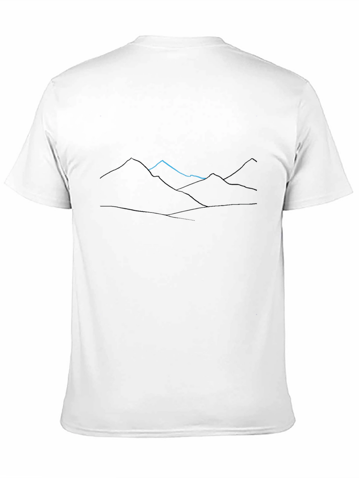 Mountain Graphic Tee - Minimalist Design Black