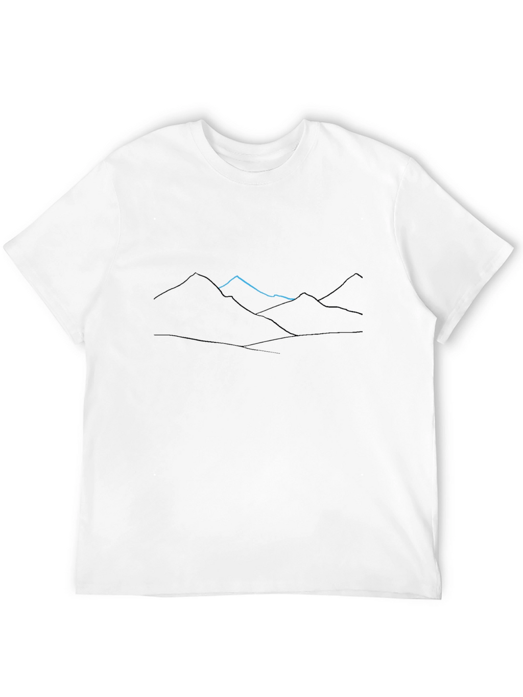 Mountain Graphic Tee - Minimalist Design Black