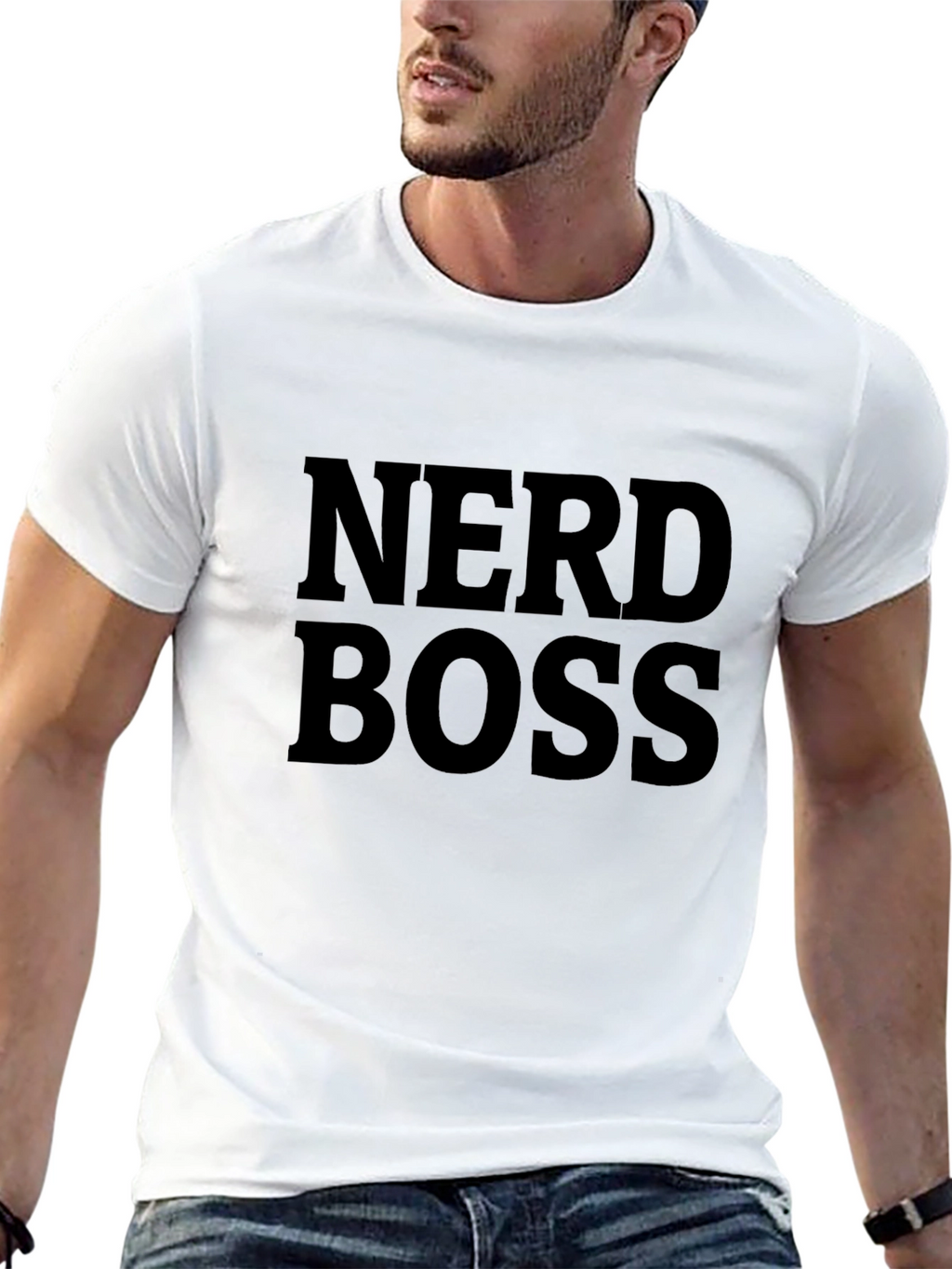 Nerd Boss Black Graphic T-Shirt