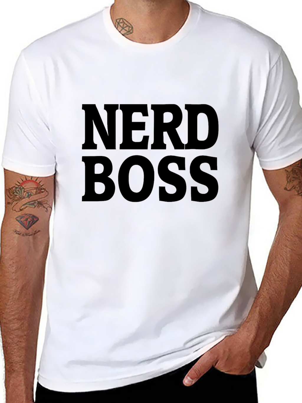 Nerd Boss Black Graphic T-Shirt