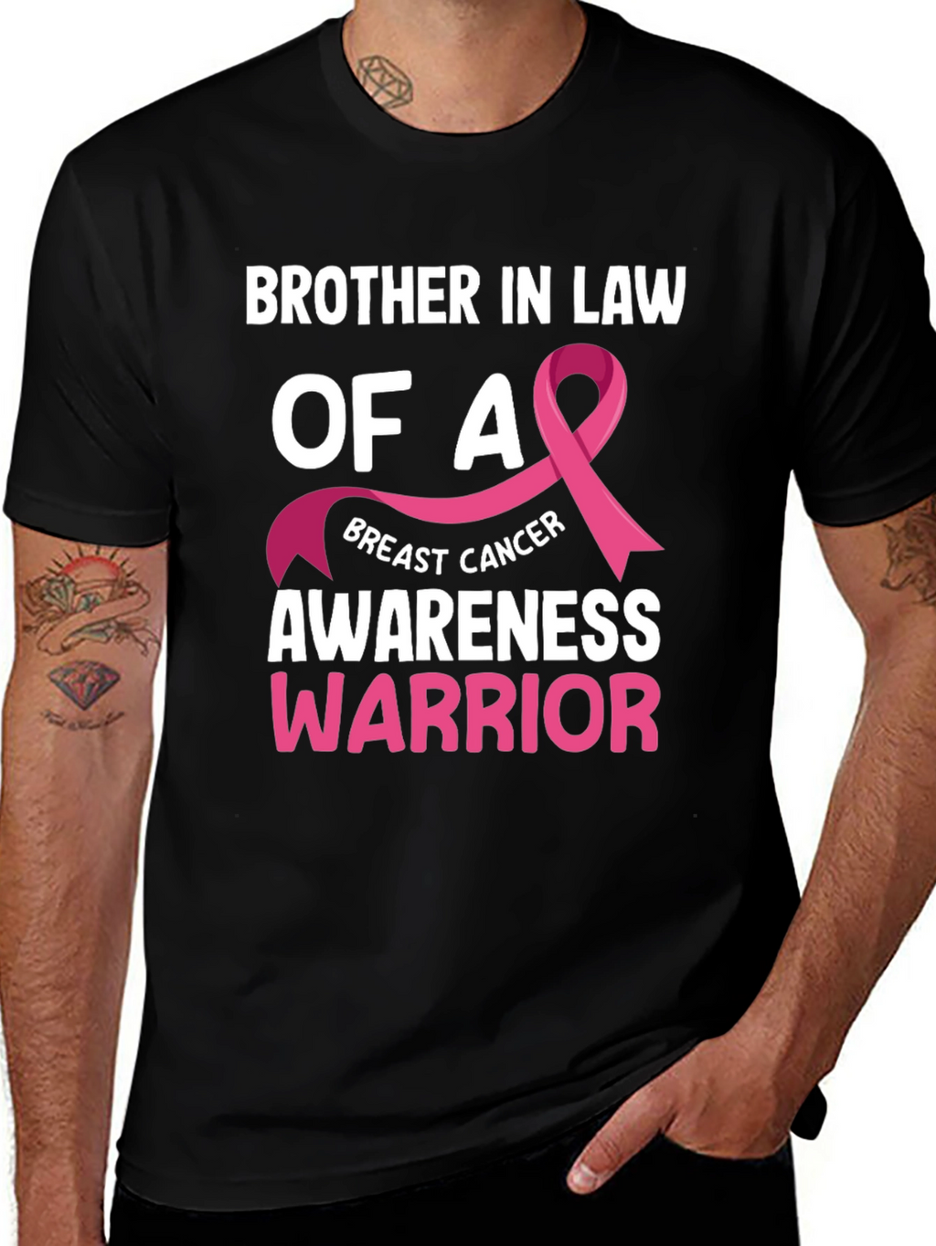 Breast Cancer Awareness Brother In Law T-Shirt