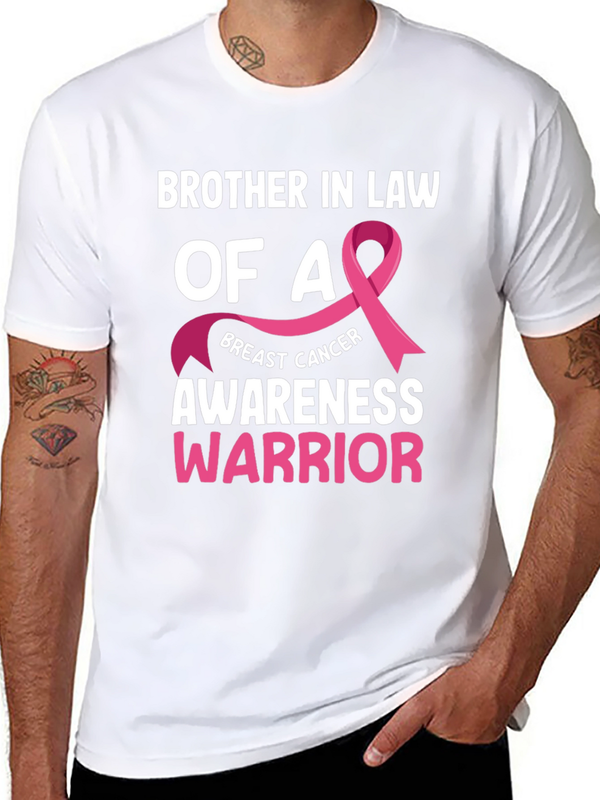 Breast Cancer Awareness Brother In Law T-Shirt