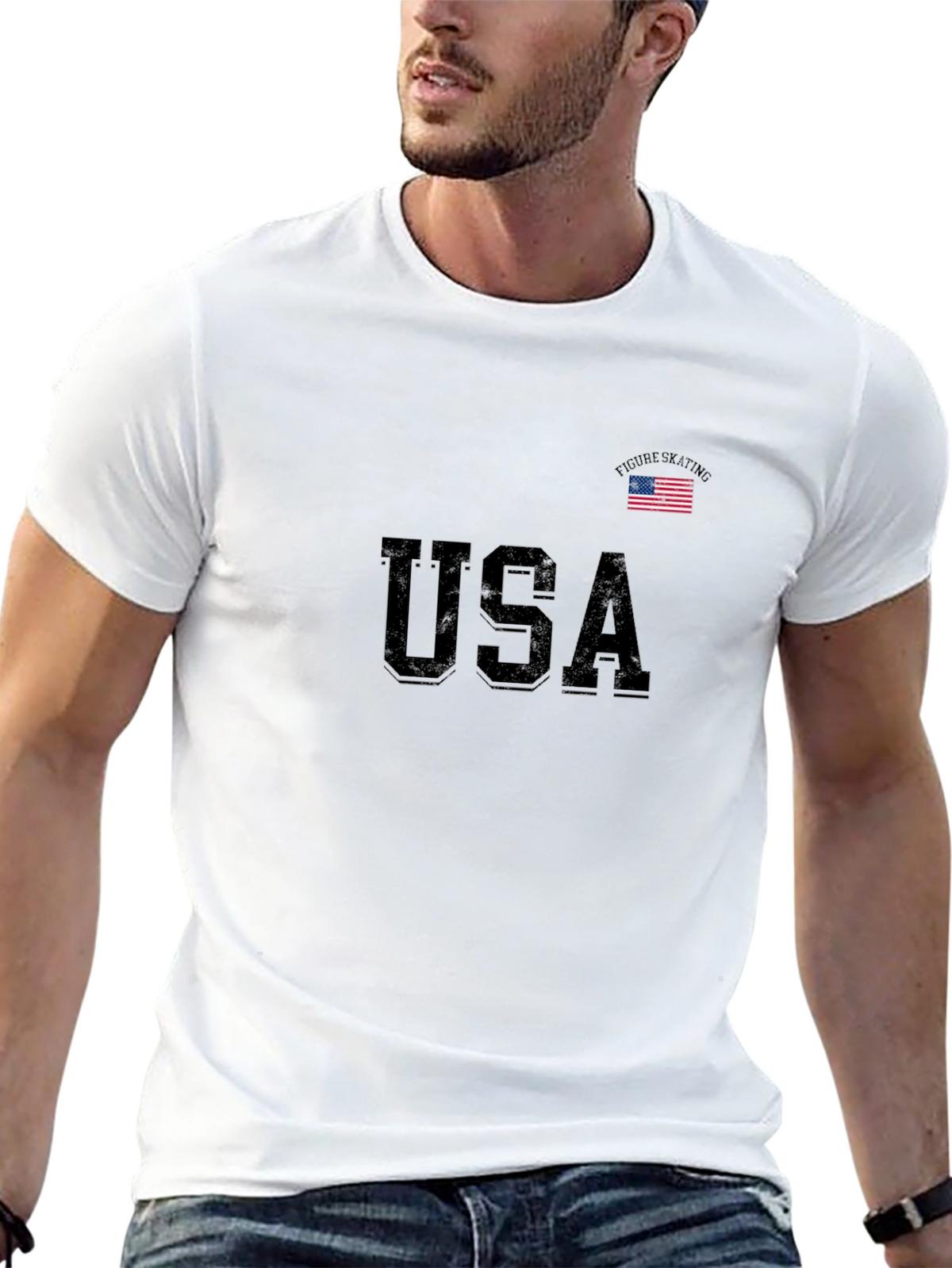 USA Figure Skating T-Shirt - Black