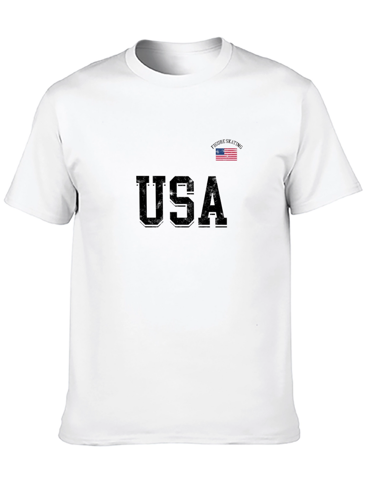 USA Figure Skating T-Shirt - Black