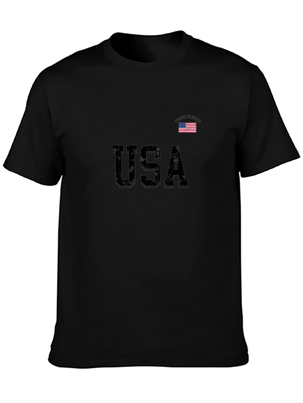 USA Figure Skating T-Shirt - Black