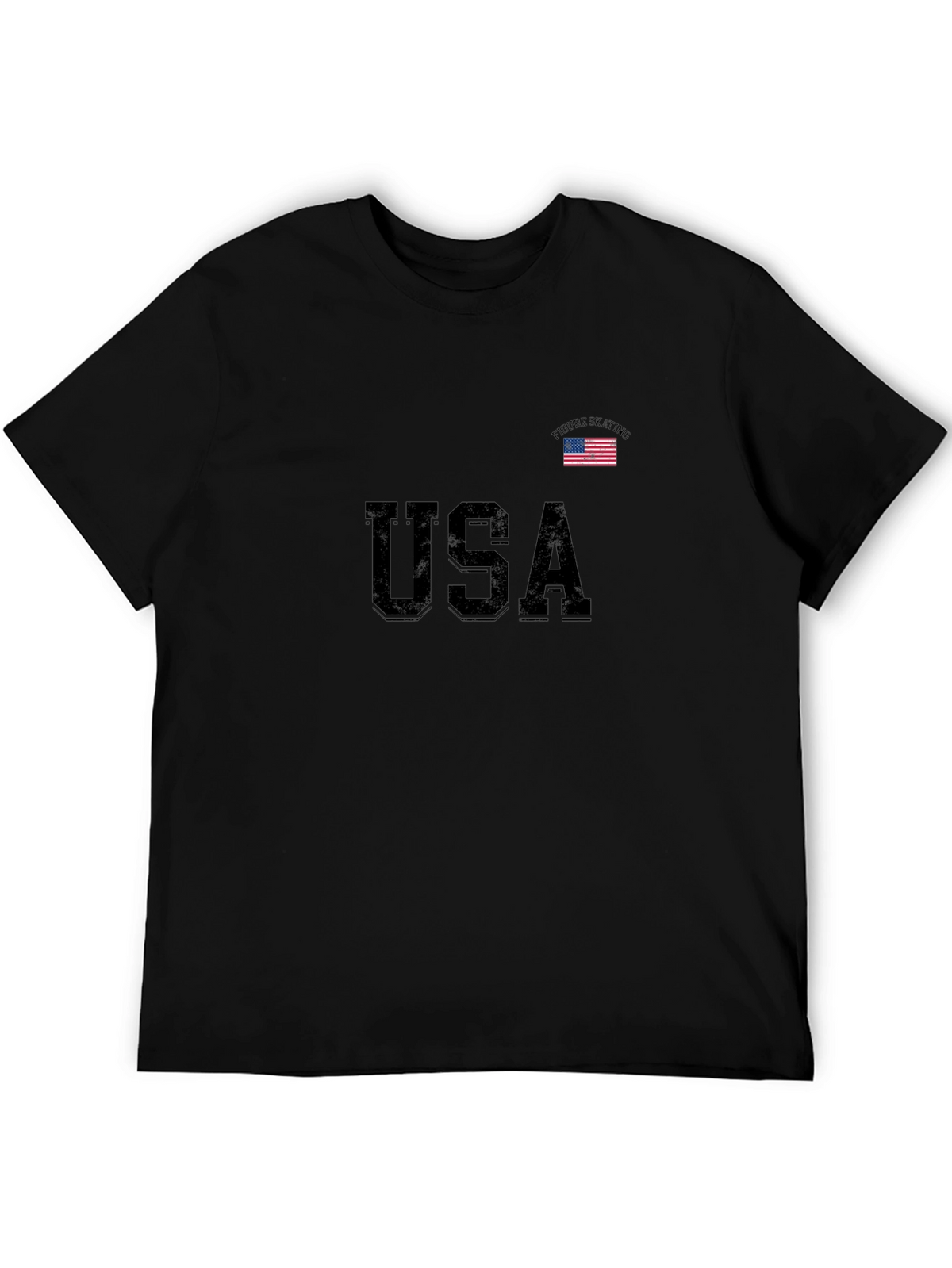 USA Figure Skating T-Shirt - Black