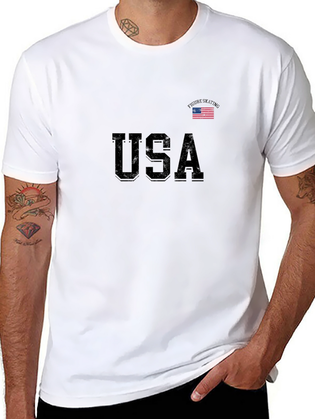 USA Figure Skating T-Shirt - Black