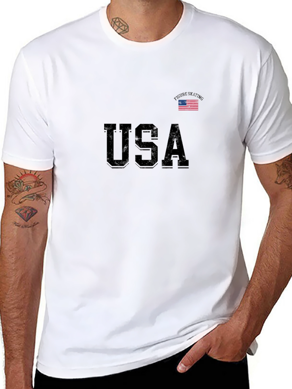 USA Figure Skating T-Shirt - Black