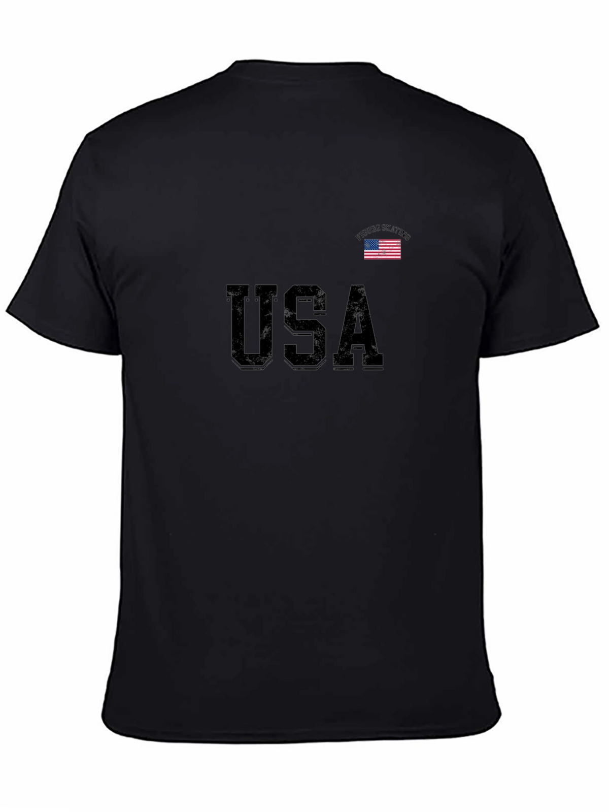 USA Figure Skating T-Shirt - Black