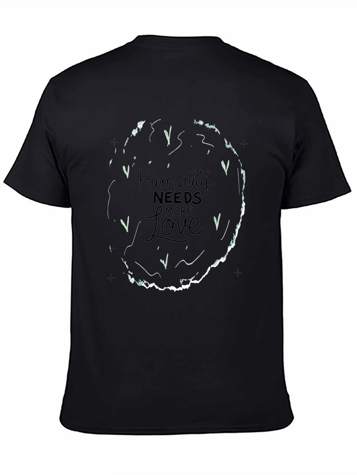 Humanity Needs More Love Graphic Tee - Black