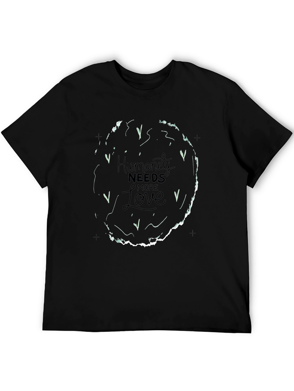 Humanity Needs More Love Graphic Tee - Black