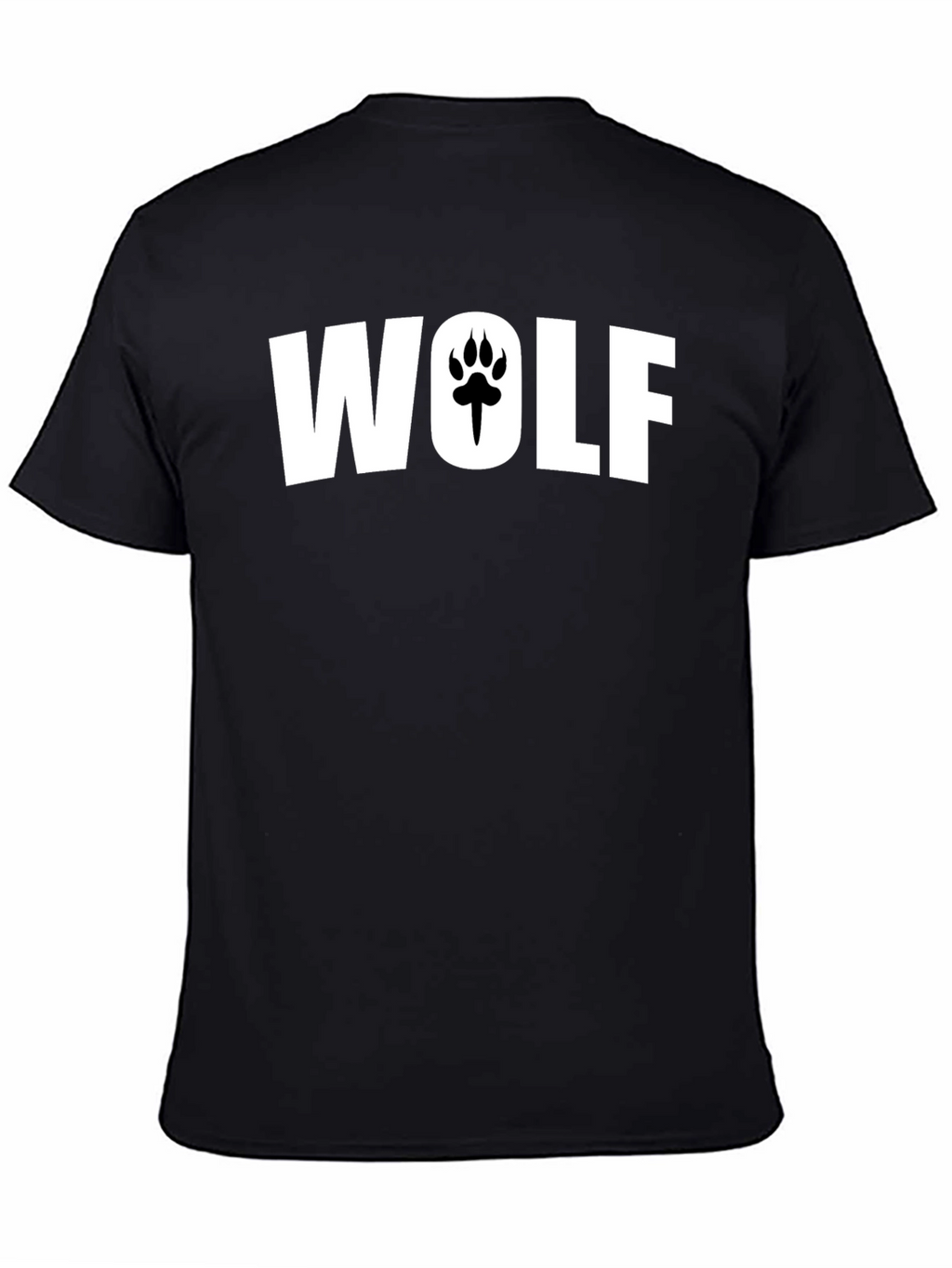 Wolf Paw Print Graphic T-Shirt - Casual Cotton Tee