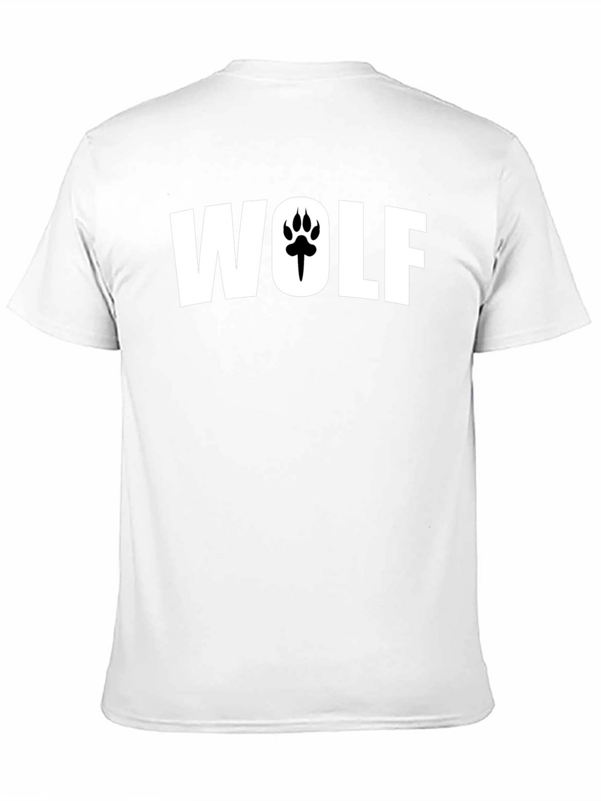 Wolf Paw Print Graphic T-Shirt - Casual Cotton Tee
