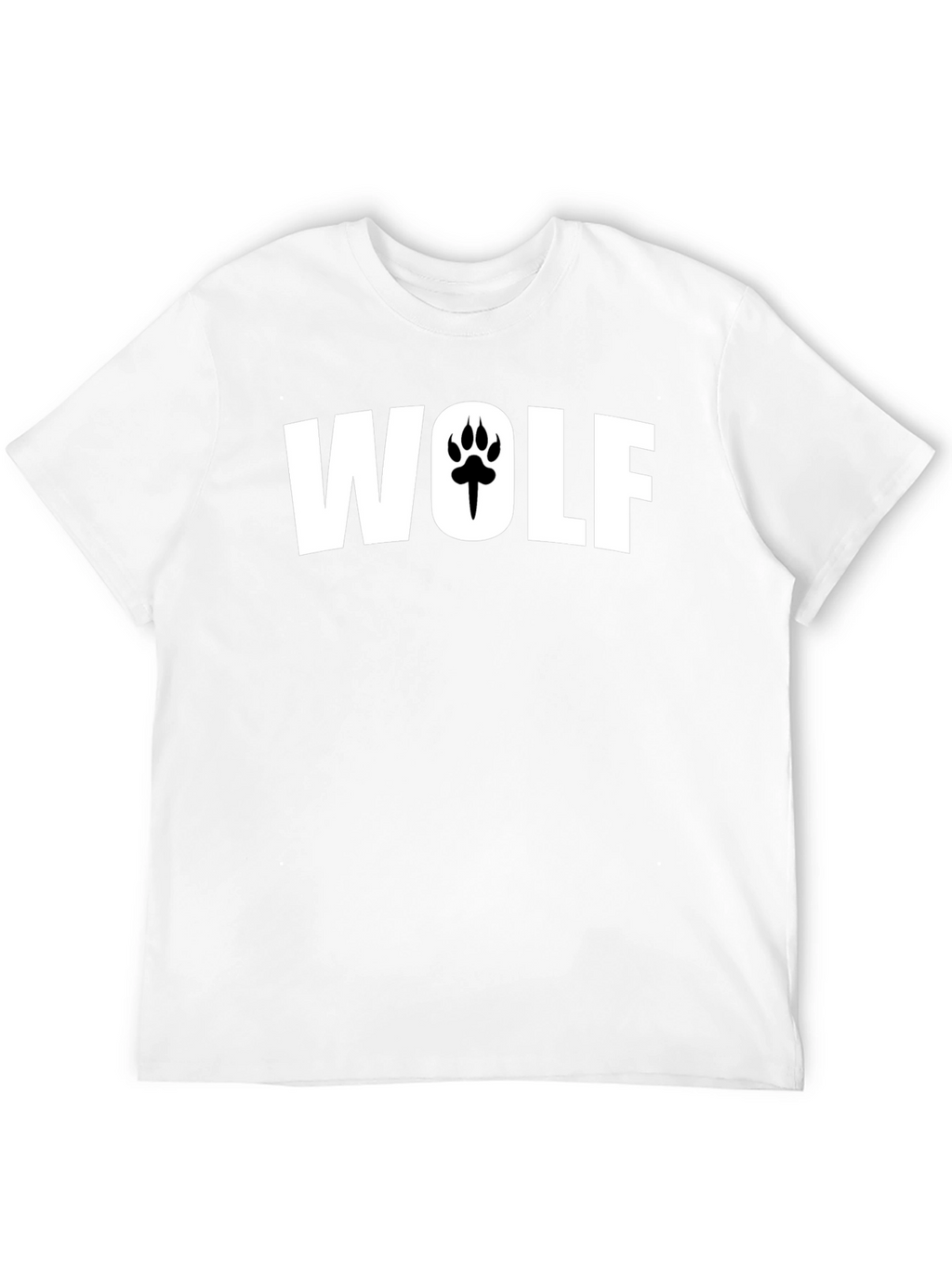 Wolf Paw Print Graphic T-Shirt - Casual Cotton Tee