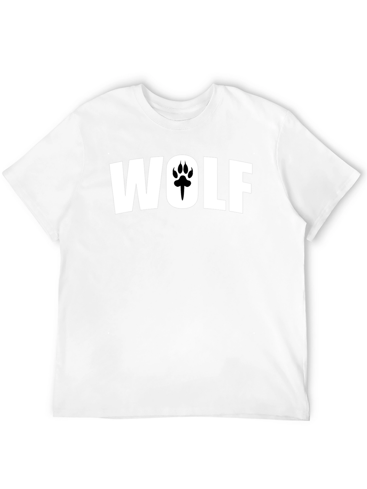 Wolf Paw Print Graphic T-Shirt - Casual Cotton Tee