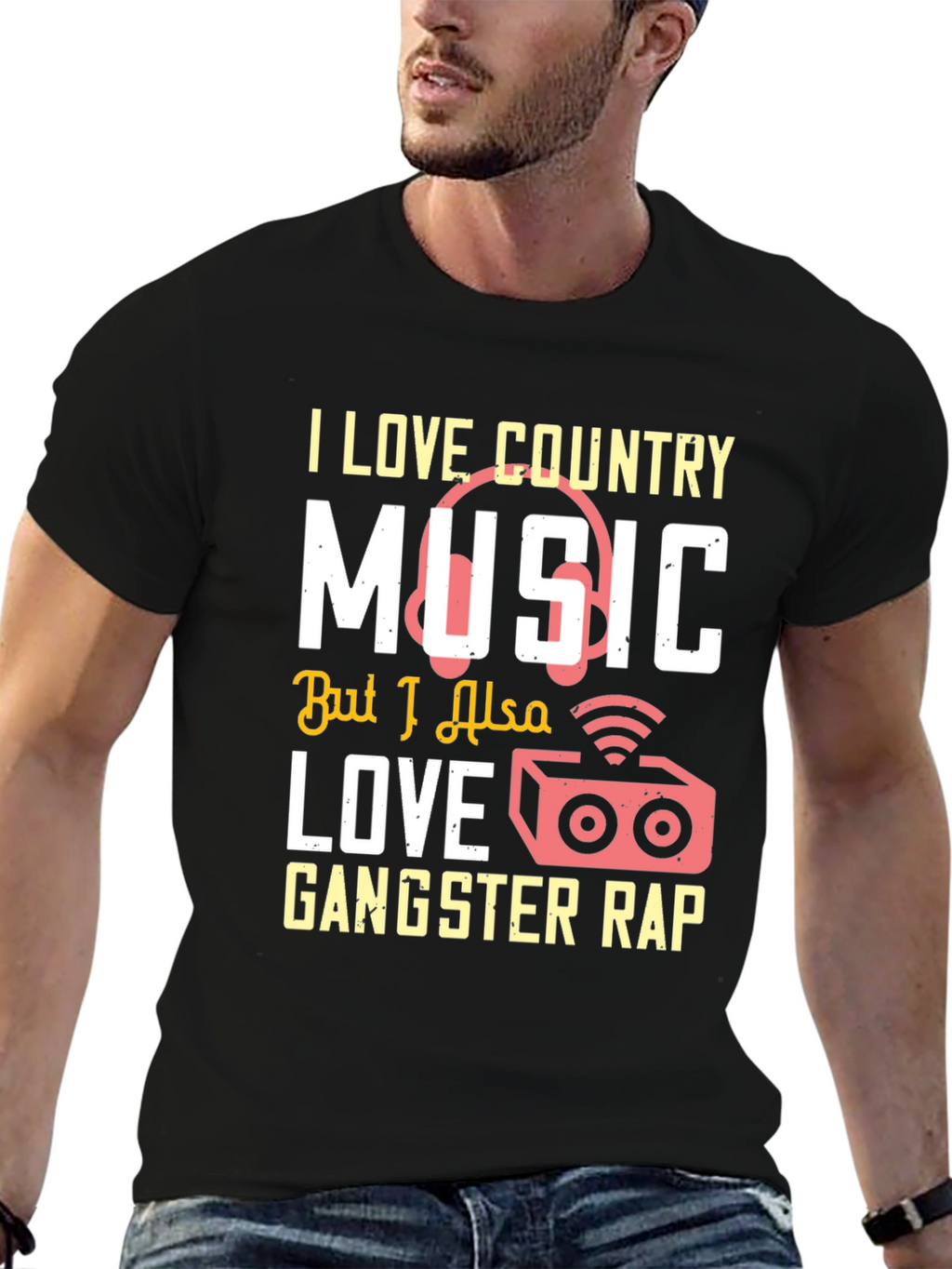 Country & Rap Music Lover T-Shirt