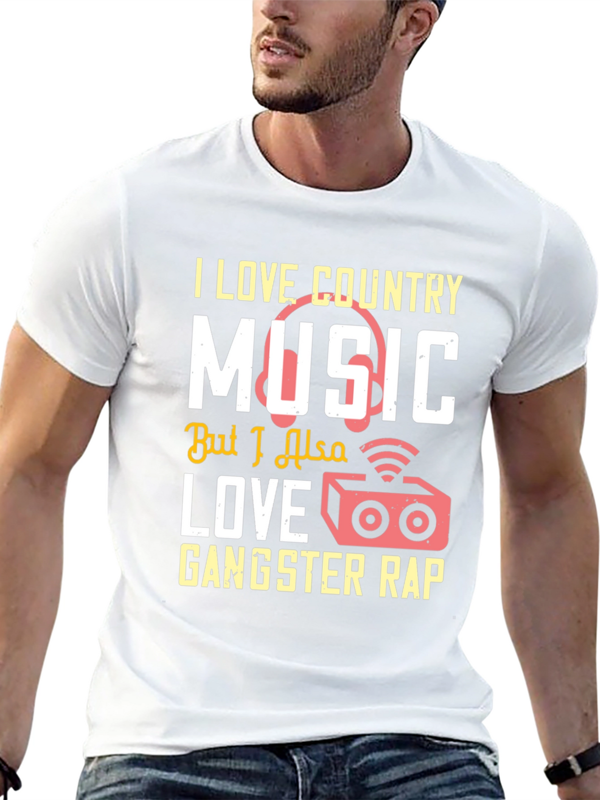 Country & Rap Music Lover T-Shirt