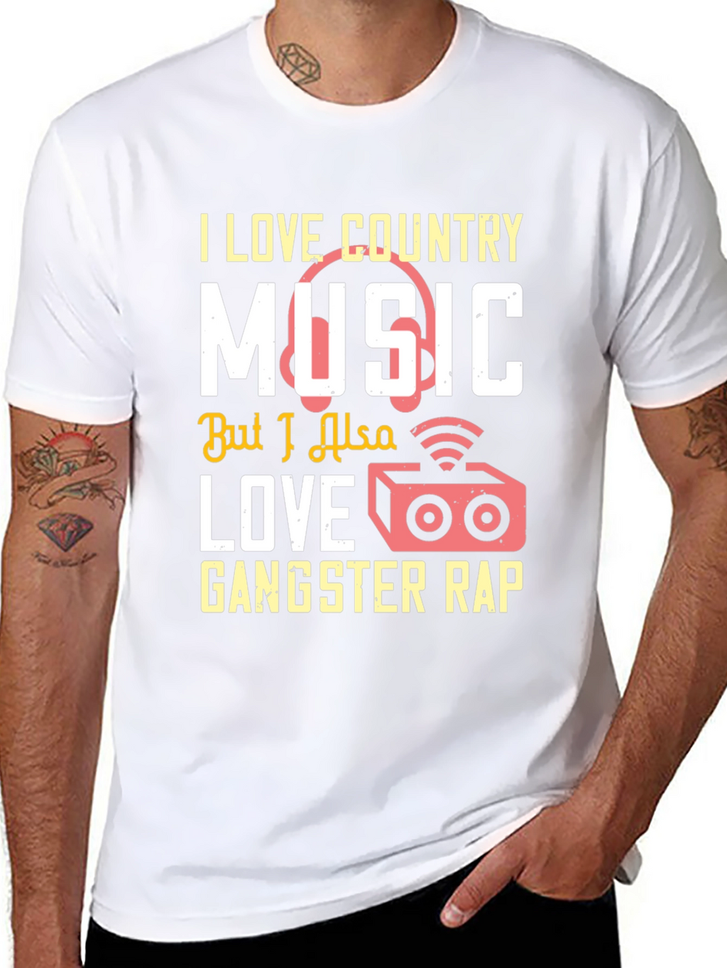 Country & Rap Music Lover T-Shirt