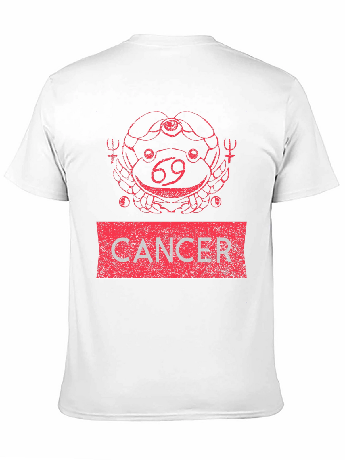 Cancer Zodiac T-Shirt - Red Graphic Design