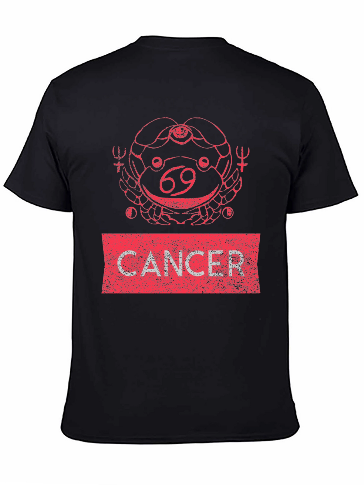 Cancer Zodiac T-Shirt - Red Graphic Design
