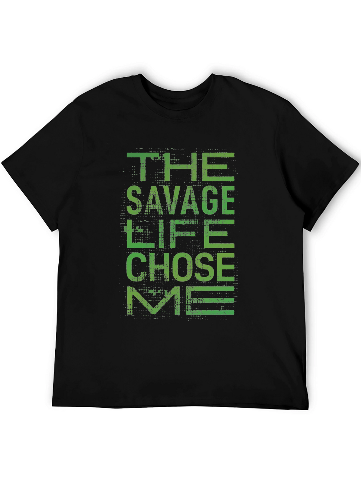 The Savage Life Chose Me Black Graphic T-Shirt