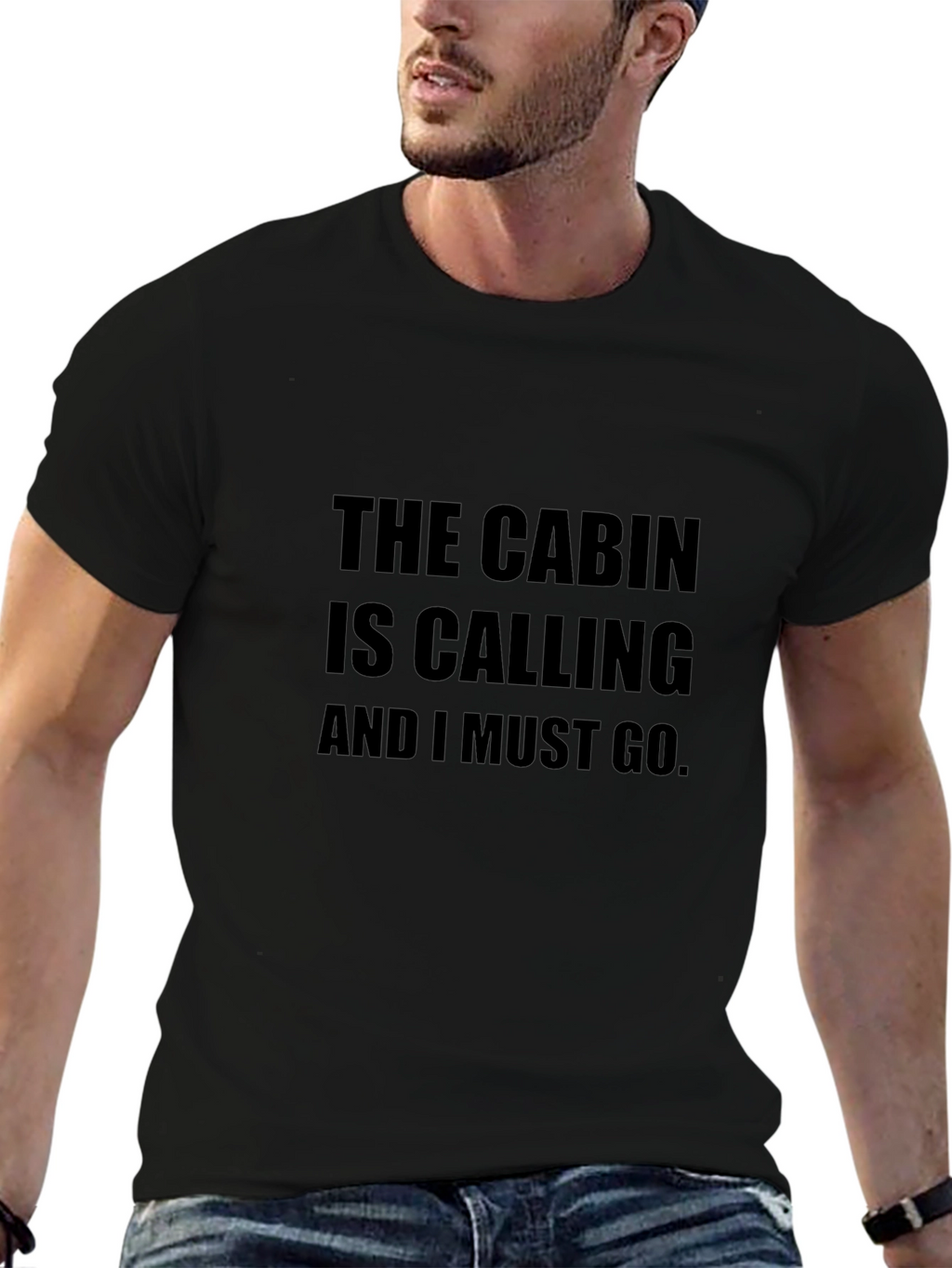 The Cabin is Calling Black T-Shirt