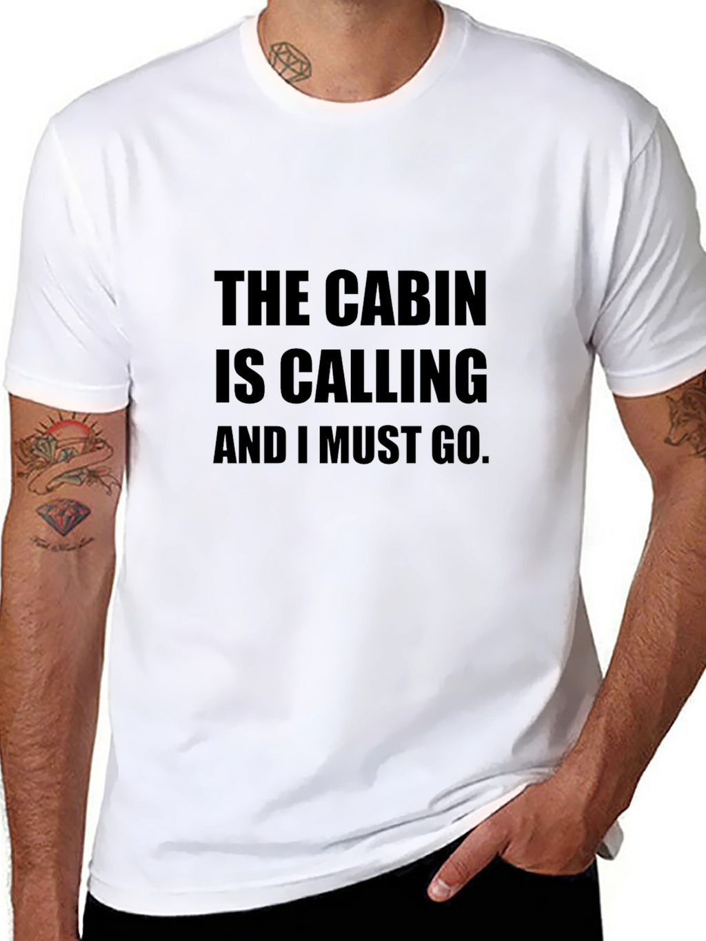 The Cabin is Calling Black T-Shirt