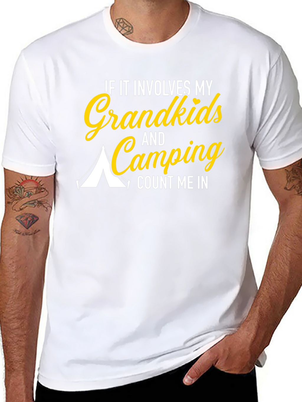Grandkids & Camping T-Shirt: Count Me In!