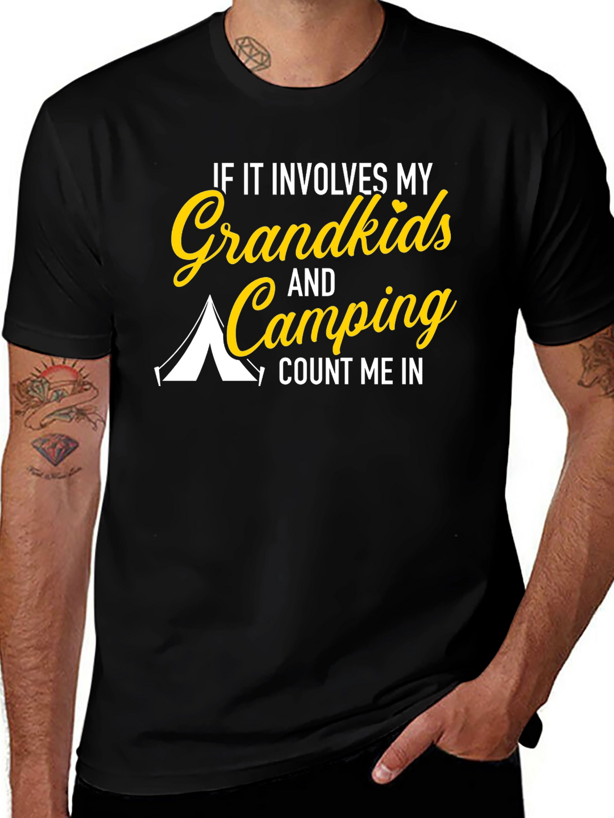 Grandkids & Camping T-Shirt: Count Me In!