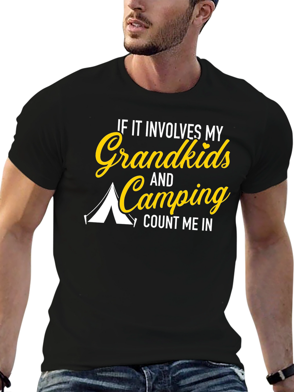 Grandkids & Camping T-Shirt: Count Me In!