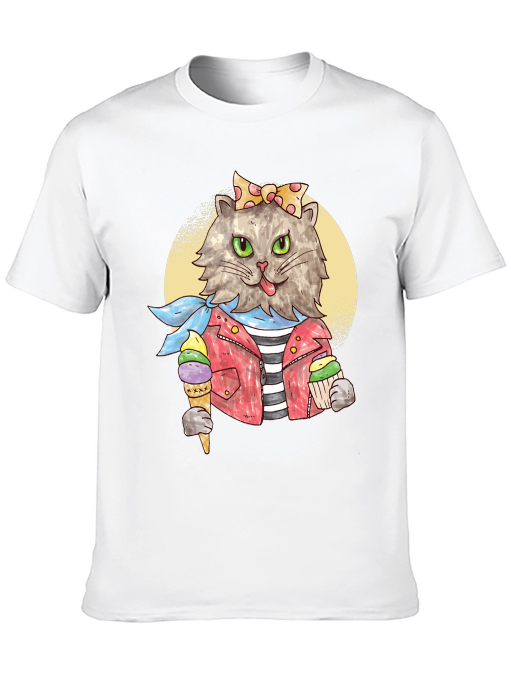 Cat Ice Cream T-Shirt - Quirky Style